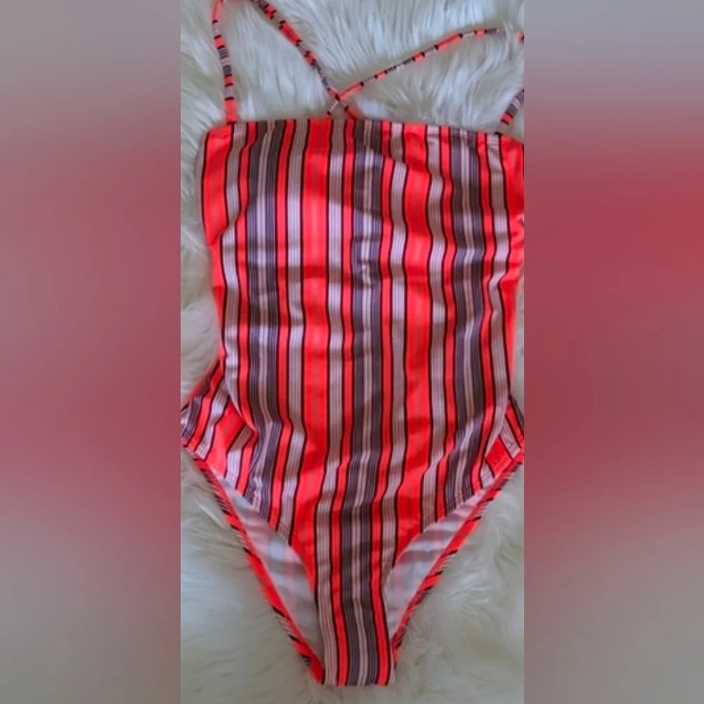 Hot Water One Piece  High Cut Swimsuit Juniors Size Med